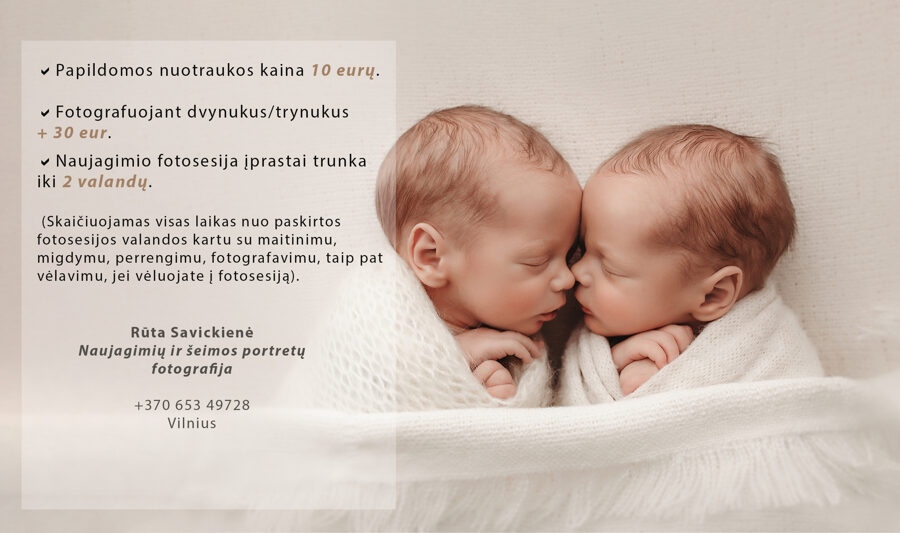 Priemoka fotografuojant dvynukus